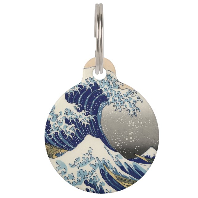 Die große Welle vor Kanagawa Hokusai Haustiermarke (Vorderseite)