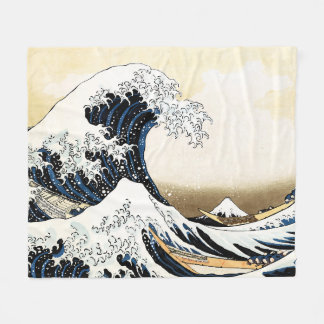 Die große Welle vor Kanagawa Hokusai, japanische K Fleecedecke