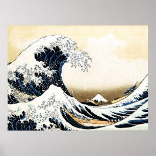 Die große Welle vor Kanagawa Hokusai, japanische K Poster