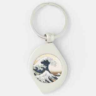 Die große Welle vor Kanagawa Hokusai, japanische K Schlüsselanhänger