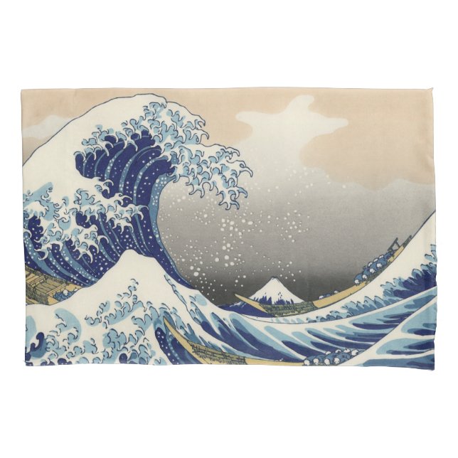 Die große Welle vor Kanagawa Hokusai Kissenbezug (Vorderseite)