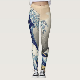 Die große Welle vor Kanagawa Hokusai Leggings