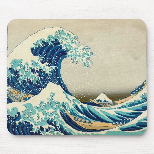 Die große Welle vor Kanagawa - Hokusai Mousepad (Vorne)