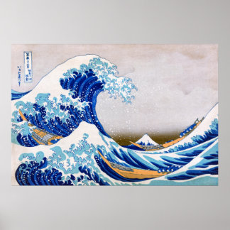 Die große Welle vor Kanagawa, Hokusai Poster