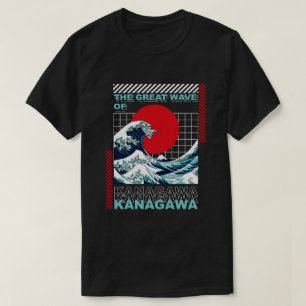 Die große Welle vor Kanagawa Japanischer Retro-Sti T-Shirt