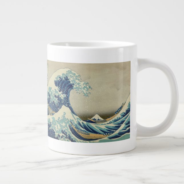 Die große Welle vor Kanagawa Jumbo-Tasse (Rechts)