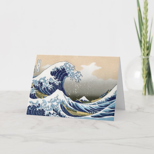 Die große Welle vor Kanagawa Karte (Vorderseite)