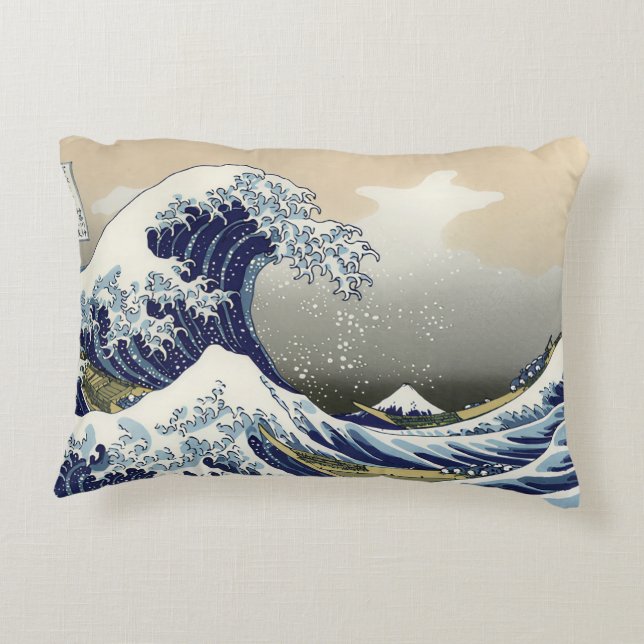 Die große Welle vor Kanagawa Katsushika Hokusai Dekokissen (Rückseite)