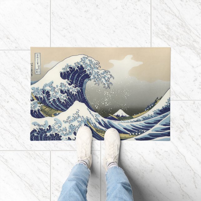 Die große Welle vor Kanagawa Katsushika Hokusai Fußmatte (Indoor)
