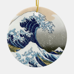 Die große Welle vor Kanagawa Keramik Ornament