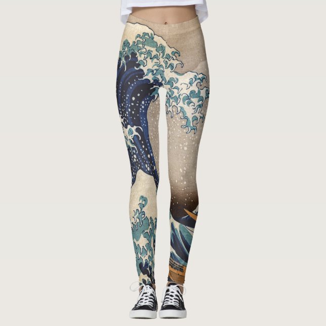 Die große Welle vor Kanagawa Leggings (Vorderseite)