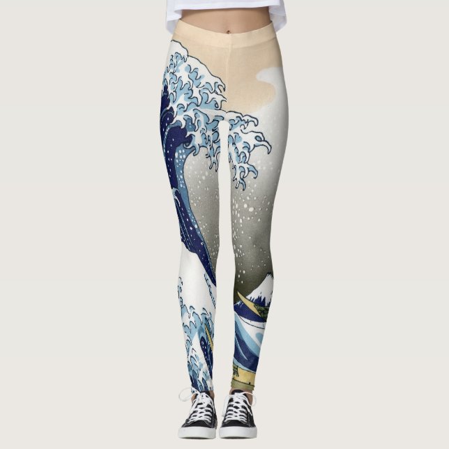 Die große Welle vor Kanagawa Leggings (Vorderseite)