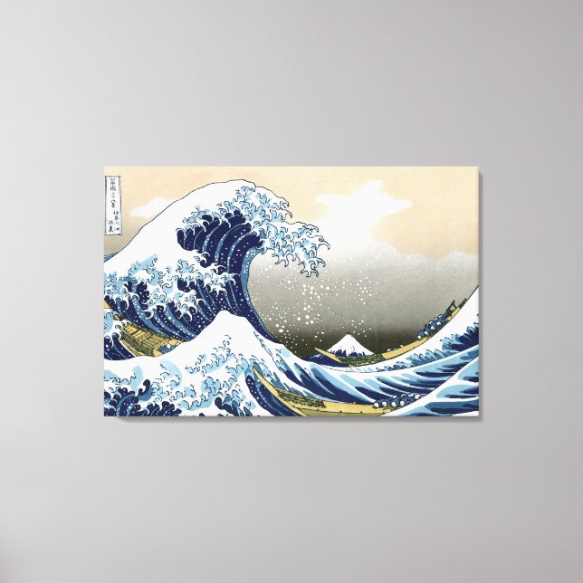 Die große Welle vor Kanagawa Leinwanddruck (Vorderseite)