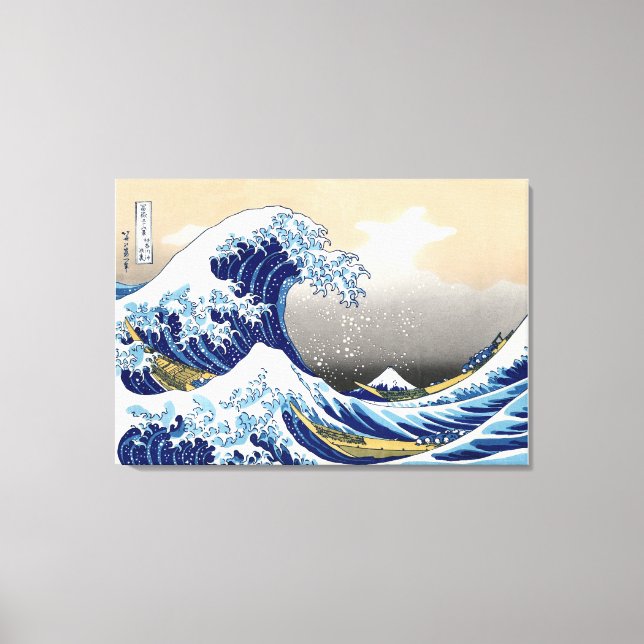 Die große Welle vor Kanagawa Leinwanddruck (Vorderseite)