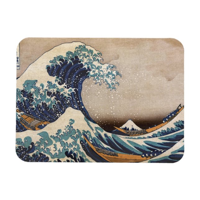 Die große Welle vor Kanagawa Magnet (Horizontal)