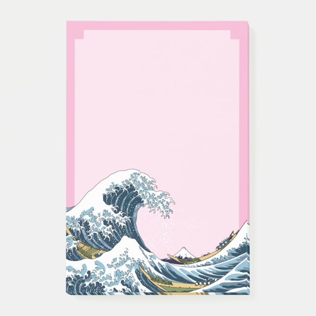 Die große Welle vor Kanagawa Post-it Klebezettel (Vorderseite)