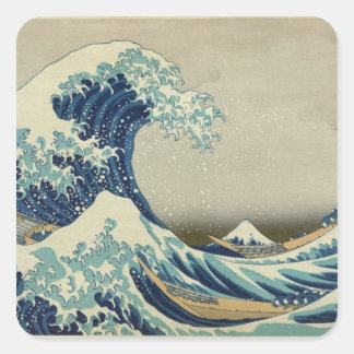 Die große Welle vor Kanagawa Quadratischer Aufkleber