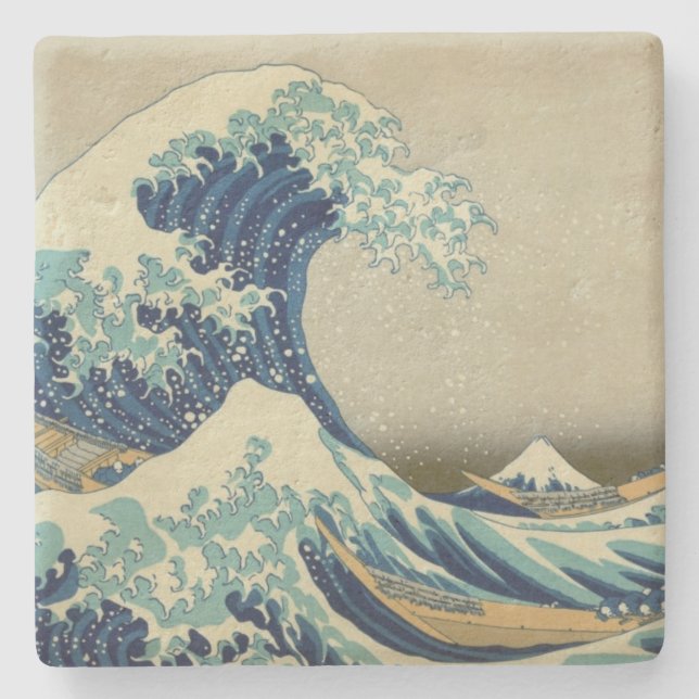 Die große Welle vor Kanagawa Steinuntersetzer (Vorderseite)