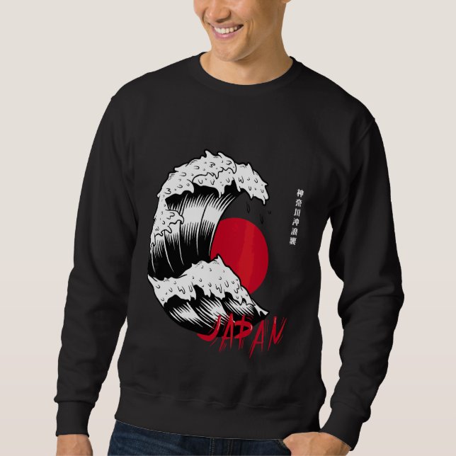 Die große Welle vor Kanagawa Sweatshirt (Vorderseite)