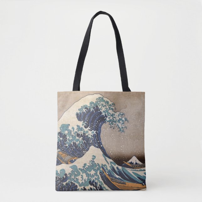 Die große Welle vor Kanagawa Tasche (Vorderseite)