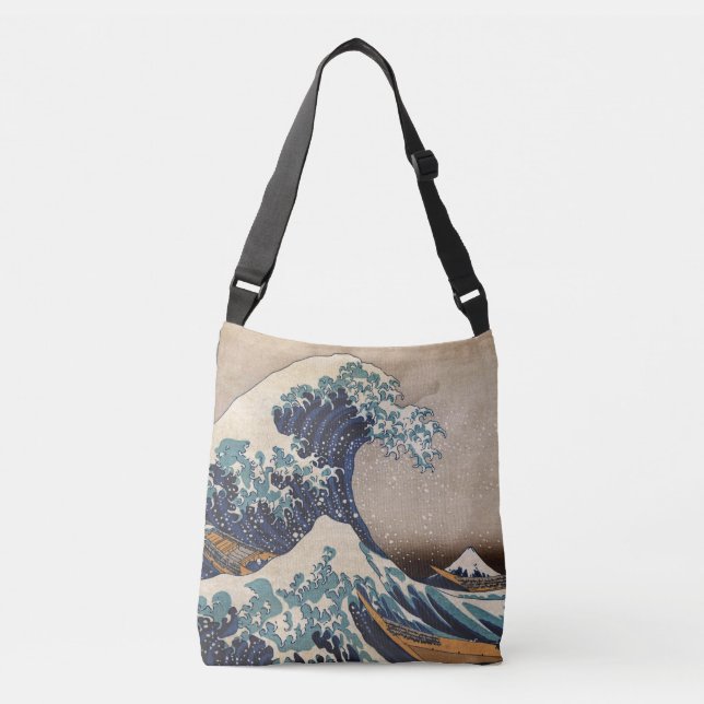 Die große Welle vor Kanagawa Tragetaschen Mit Langen Trägern (Vorderseite)