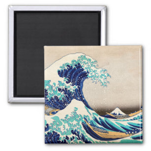 Die große Welle vor Kanagawa Vintager japanischer  Magnet