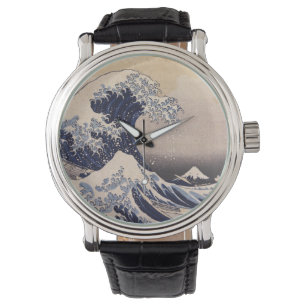 Die große Welle vor Kanagawa von Hokusai Armbanduhr