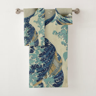 Die große Welle vor Kanagawa von Hokusai Badhandtuch Set