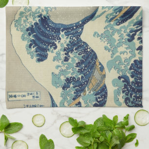 Die große Welle vor Kanagawa von Hokusai Geschirrtuch