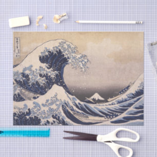 Die große Welle vor Kanagawa von Hokusai Seidenpapier