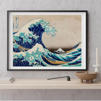 Die Große Welle vor Kanagawa von Katsushika Hokusa Poster