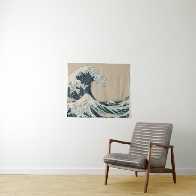 Die große Welle vor Kanagawa Wandteppich (Beispiel (Horizontal))