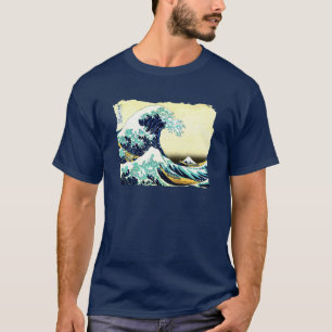 Die große Welle weg von Kanagawa (神奈川沖浪裏) T-Shirt