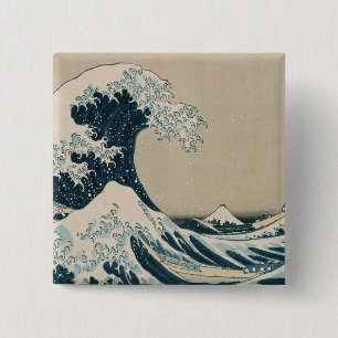 Die große Welle weg von Kanagawa Button