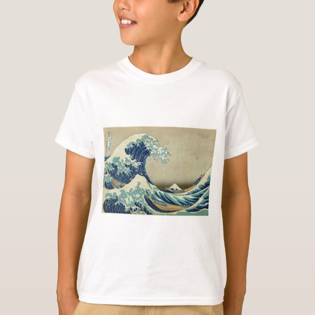 Die große Welle weg von Kanagawa durch Katsushika T-Shirt (Vorderseite)