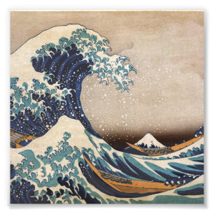 Die große Welle weg von Kanagawa Fotodruck
