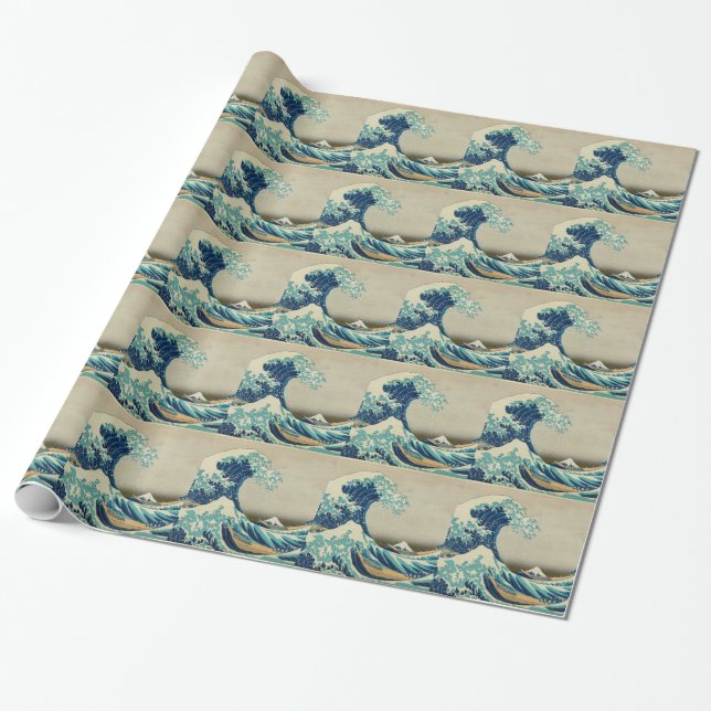 Die große Welle weg von Kanagawa Geschenkpapier (Ungerollt)