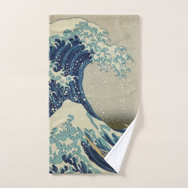 Die große Welle weg von Kanagawa Handtuch (Handtuch)