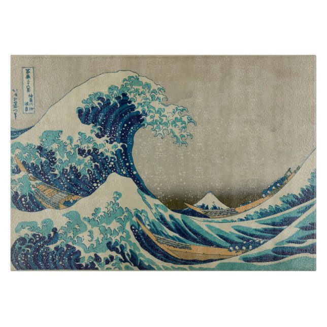 Die große Welle weg von Kanagawa Schneidebrett (Vorderseite)