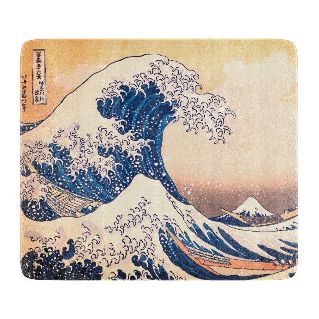 Die große Welle weg von Kanagawa Schneidebrett (Vorderseite)