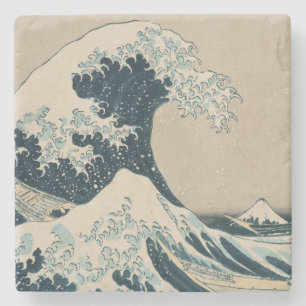 Die große Welle weg von Kanagawa Steinuntersetzer