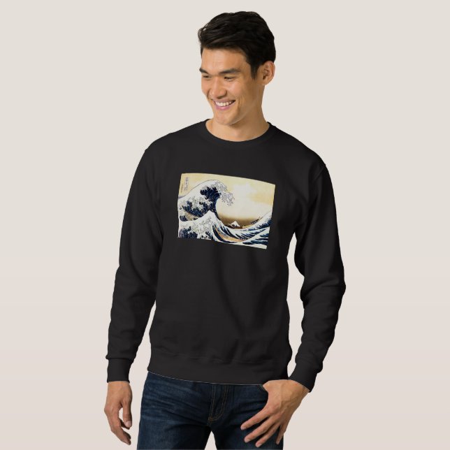 Die große Welle weg von Kanagawa Sweatshirt (Vorne ganz)