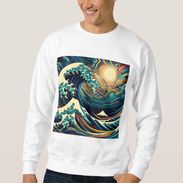 Die große Welle, Welle von Kanagawa v1 Sweatshirt (Vorderseite)