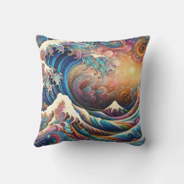 Die große Welle, Welle von Kanagawa v3 Kissen