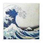 "Die große Wellen-" japanische Malerei von Hokusai Fliese<br><div class="desc">" Die große Wellen-" japanische Malerei von Hokusai C. 1830-1832</div>
