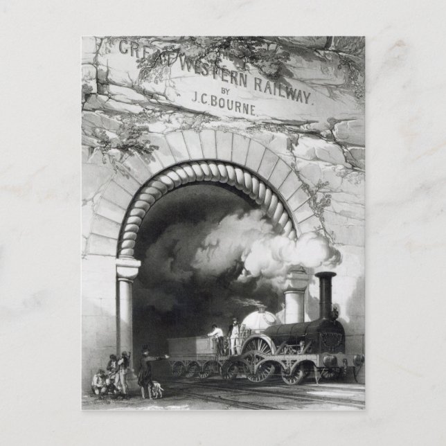 Die Große Western-Bahn, 1846 Postkarte (Vorderseite)