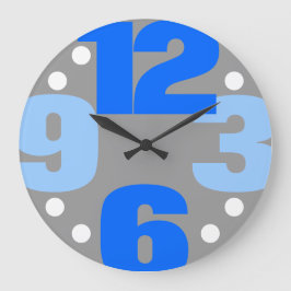 Die große Zeit - blau Wanduhr