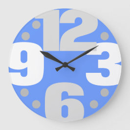Die große Zeit - blau Wanduhr