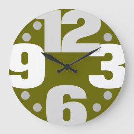 Die große Zeit - Oliven Wanduhr