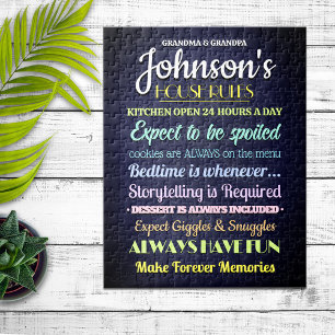 Die Großeltern-Hausordnung Personalisiert